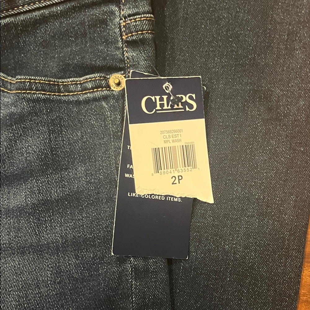 Chaps Women's Dark Blue Madden Straight Jeans Size 2P - Picture 4 of 10
